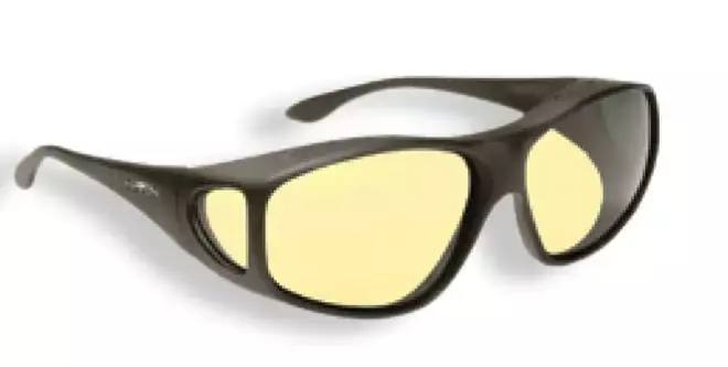 HAVEN NIGHT DRIVERS- SPORT TAPERED-YELLOW LENSES SOFT MATTE BLACK FRAME- LARGE